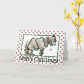 Kerstpony Kaart (Gele Bloem)