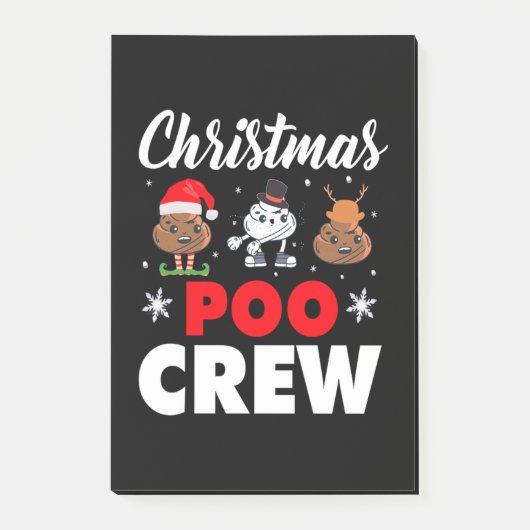 Kerstpoo Creliday Holiday Funny Xmas Emoji Post-it® Notes (Voorkant)