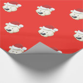 KerstpooBeer rood Cadeaupapier (Hoek)