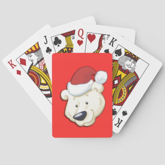 Kerstpoolbeer Pokerkaarten (Achterkant)