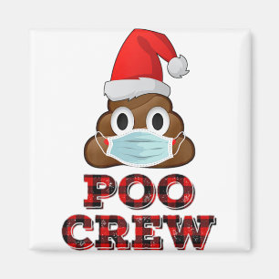 Kerstpoolokreukjes Shirt Gezichtsmasker Poop Emoji Magneet