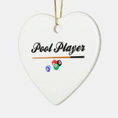 Kerstpoolspeler Keramisch Ornament (Links)