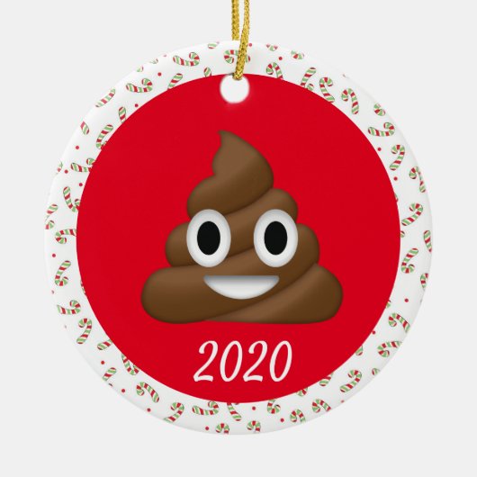 Kerstpoop Covid Funny 2020 Keramisch Ornament (Voorkant)