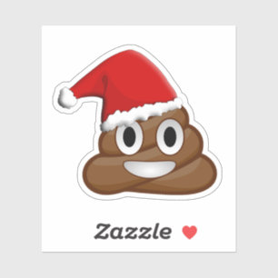 Kerstpoop emoji Cute Funny Sticker