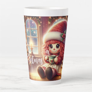 Kerstpop Drink warme cacao Latte Mok