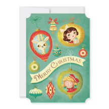  kerstpoppen en rendieren Kaart