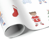 Kerstpoppen peuter droom speelgoed cadeaupapier (Rol Hoek)