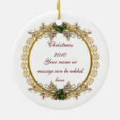 Kerstportret Ornament gouden lijst (Achterkant)