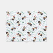 KerstPortugese waterhond Fleece Deken (Voorkant (Horizontaal))