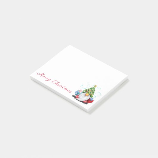 kerstpost met cadeau post-it® notes (Schuin)