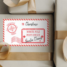 kerstpost van Santa North Pole-bezorging