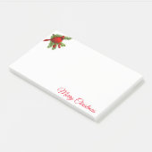 kerstpost waarop Notitieblok-rode kardinaal wordt  Post-it® Notes (Schuin)