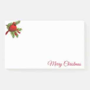 kerstpost waarop Notitieblok-rode kardinaal wordt Post-it® Notes