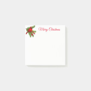 kerstpost waarop Notitieblok-rode kardinaal wordt  Post-it® Notes