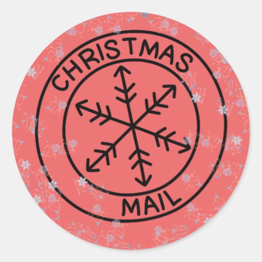 kerstpostenvelop sticker (Voorkant)