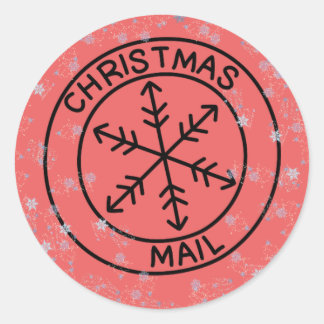 kerstpostenvelop sticker