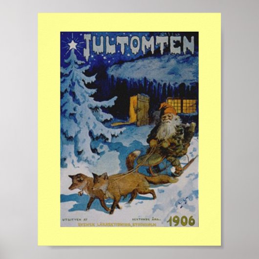 kerstPoster 1906 (Zweden) Poster (Voorkant)