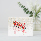 kerstpostkaart feestdagenkaart (Staand voorkant)