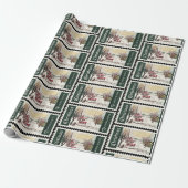 kerstpostzegels  cadeaupapier (Uitgerold)