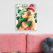 Kerstprairie Dogs Canvas Afdruk (Insitu (Woonkamer))
