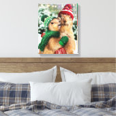 Kerstprairie Dogs Canvas Afdruk (Insitu (Slaapkamer))