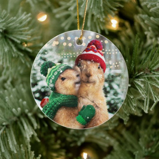 Kerstprairie Dogs Keramisch Ornament (Boom)