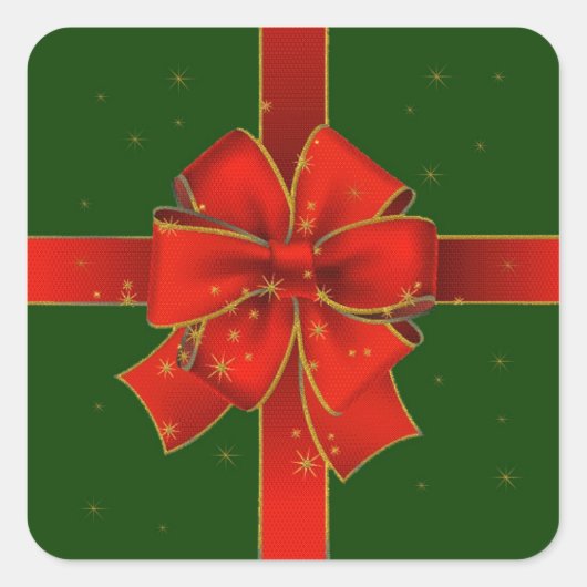 Kerstpresenterende Sticker (Voorkant)