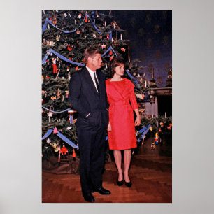 KerstPresident John & Jacqueline Kennedy Poster