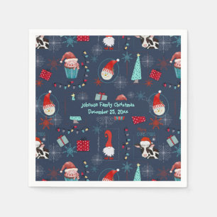 Kerstpret Custom naam en datum Servet
