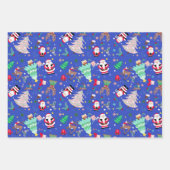 Kerstpret Ditzy Santa Inpakpapier Vel (Voorkant)