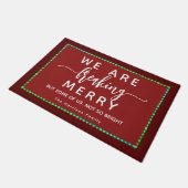 Kerstpret Fun Grappig Deurmat (Schuin)