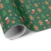 Kerstpret Fun met Gingerbread Cadeaupapier (Rol Hoek)