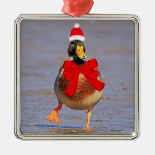 Kerstpret Mallard eend Kerstmis Metalen Ornament