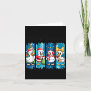 Kerstpret met Kerstvreugde Feestelijke Eenden Kaart