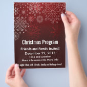 Kerstprogramma Rode Sneeuwvlokken Flyer (Hand)