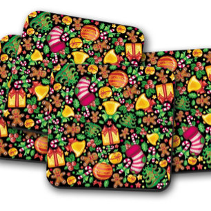 Kerstpublicee kerstkurk Onderzetter set