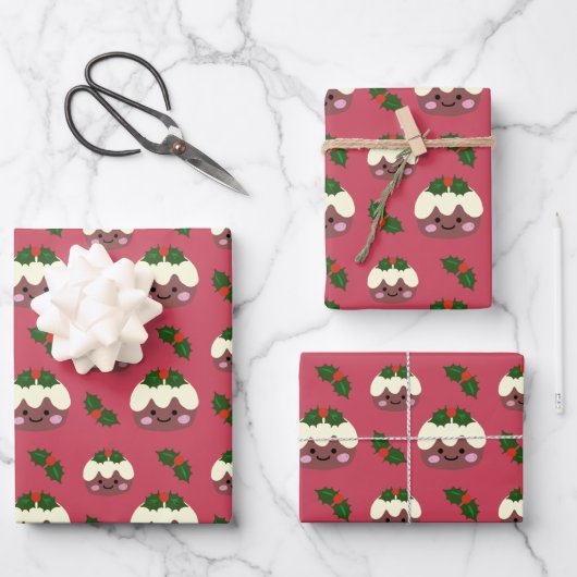 Kerstpudding 2 inpakpapier vel (Voorkant)