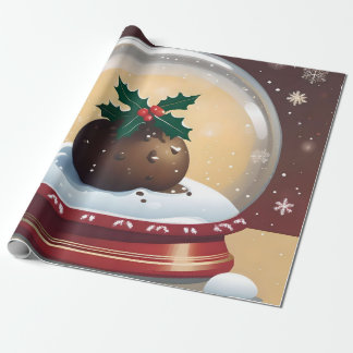 kerstpudding cadeaupapier