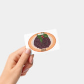 Kerstpudding cartoon illustratie badge (Handheld)