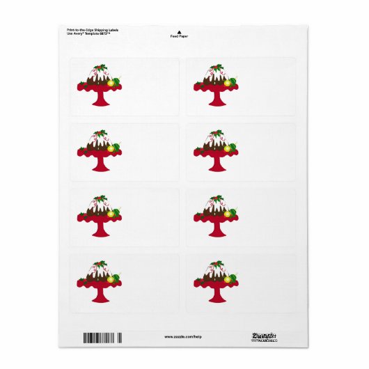 kerstpudding etiket (Full Sheet)