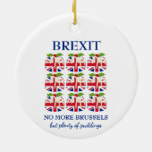 kerstpudding | EU-aansluiting | BREXIT Keramisch Ornament (Achterkant)