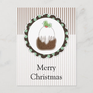 kerstpudding feestdagenkaart