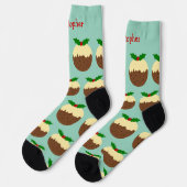 Kerstpudding Ontwerp Kerstmis Sokken (Links)