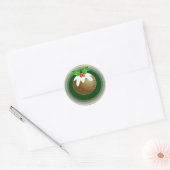 kerstpudding ronde sticker (Envelop)