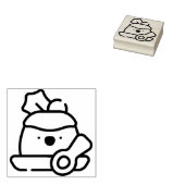 kerstpudding 	rubberstempel (Gestempeld)