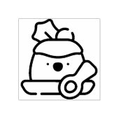 kerstpudding 	rubberstempel (Afrduk)