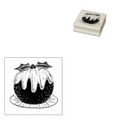 kerstpudding 	rubberstempel (Gestempeld)
