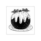 kerstpudding 	rubberstempel (Afrduk)