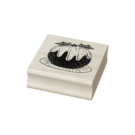 kerstpudding 	rubberstempel (Stempel)