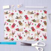 Kerstpugs White Tissuepapier (Craft)